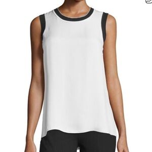 Rag & Bone Cream and Black Silk Tank Top